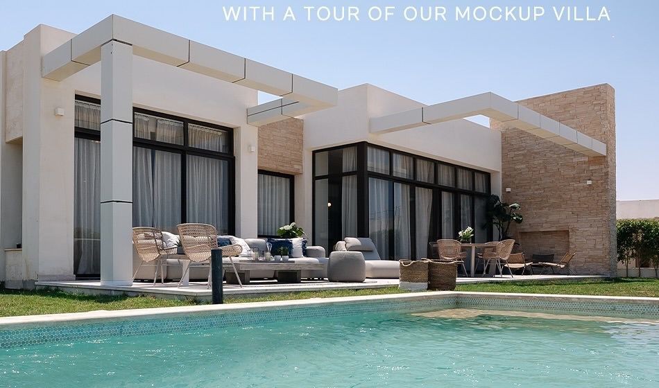 Silversands mockup villa and pool